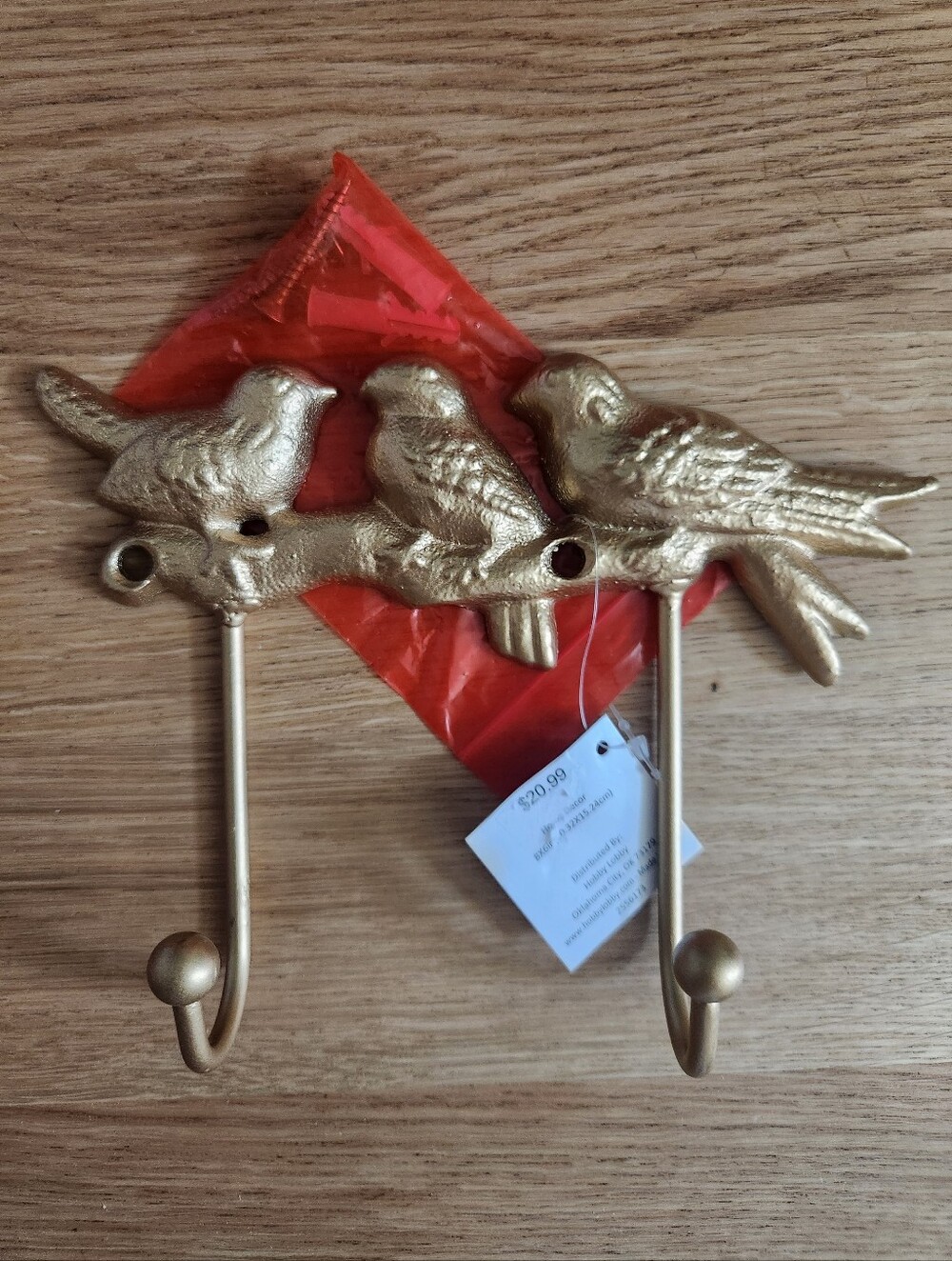 Decorative Bird Hooks wall hanger